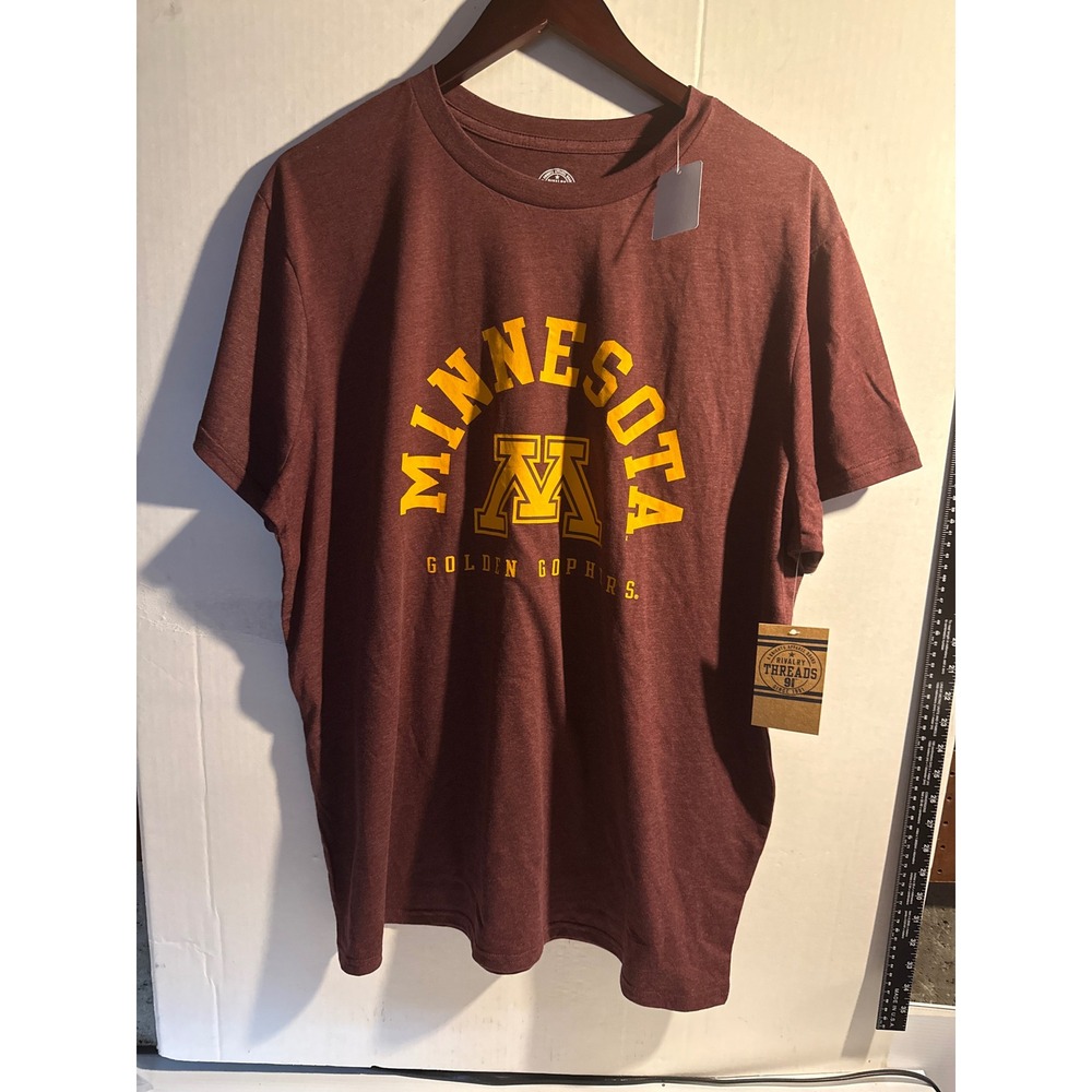 Rivalry Threads Minnesota Golden Gophers T-Shirt Mens XL Maroon Heathered Tee